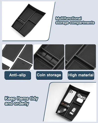 Miniatura 4 de Organizador de consola inferior compatible con Nissan Rogue (S/SL/SV/Platinum) 2021 2022 2023 2024 2025 2026 Nissan Rogue (S/SL/SV/Platinum) Bandeja