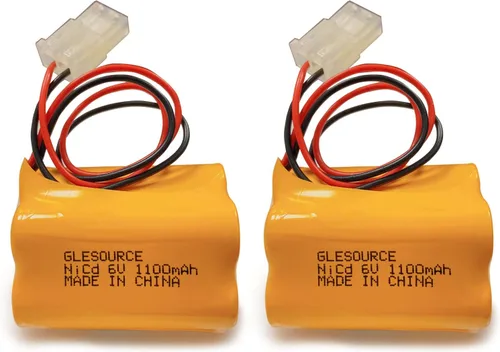 Paquete de 2 baterías Ni-CD de 6 V 1100 mAh de repuesto para Aritech 10050205 Lithonia ENB-06006 ENB06006 Prescolite Señal de salida Luz de