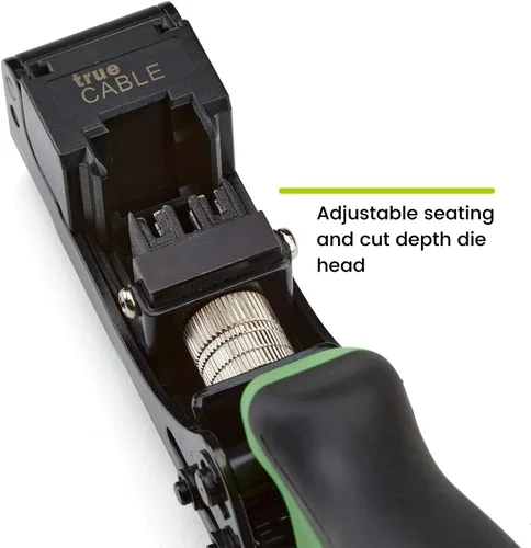 Miniatura 3 de TRUE CABLE Herramienta de Terminación de Jack Keystone RJ45 de 90 Grados, Conexión de Cable Ethernet UTP Cat5e/Cat6/Cat6A de EZ Terminación Punch