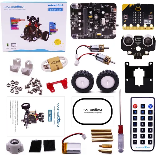 Miniatura 8 de Yahboom Microbit V2 Coding Smart Robotics Toys DIY STEM Science Education RC Kit de coche para niños de 10 años en adelante, compatible con BBC