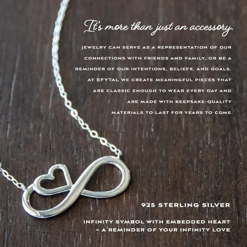 Miniatura 2 de EFYTAL Collar infinito de oro o plata, regalo de madre e hija, regalos de cumpleaños para hija, collares de mamá, regalos de graduación para hijas