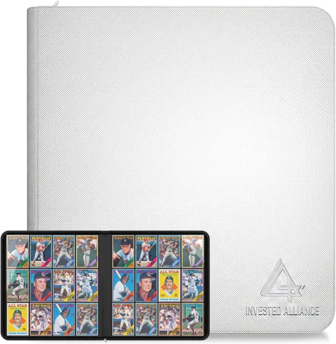 Miniatura 14 de Carpeta de tarjetas TCG prémium para 480 bolsillos laterales de carga Carpeta de tarjetas comerciales deportivas de 12 bolsillos con cremallera