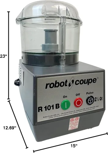 Miniatura 4 de Robot Coupe R101B CLR Procesador de alimentos combinado, tazón de lote transparente de 2.5 cuartos, policarbonato, transparente, 120v
