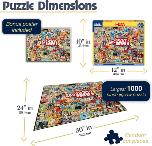 Miniatura 2 de White Mountain Puzzles - Rompecabezas temático de los años 70, 1000 piezas