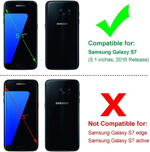 Miniatura 2 de Funda para Galaxy S7, a prueba de golpes, funda protectora para Samsung Galaxy S7 (5.1 pulgadas, 2016) [negro]