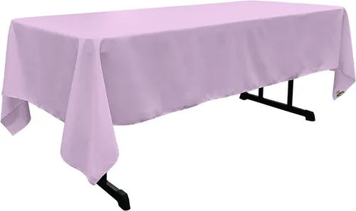 Miniatura 243 de LA Linen Mantel rectangular lavable de popelín de poliéster, resistente a las manchas y a las arrugas, cubierta de mesa 60x84, mantel de tela
