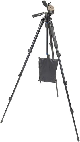 Miniatura 6 de SLIK Pro AL-324DX w/SH-705E Cabezal panorámico de 3 vías para cámaras sin espejo/DSLR Sony Nikon Canon Fuji y más - Negro (613-358)