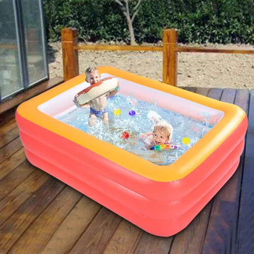 Miniatura 3 de Piscina inflable, piscinas infantiles de 59 x 45 x 20 pulgadas con suelo suave inflable, piscinas inflables duraderas para patio trasero, jardín