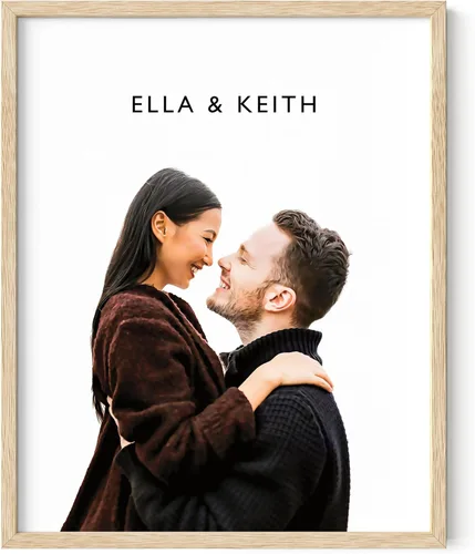 HAUS AND HUES Póster personalizado de retrato de pareja, añade tu foto para una impresión personalizada, gran regalo para bodas, recién casados,