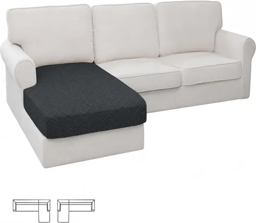 Miniatura 74 de XINEAGE - Fundas para sofá de 3 piezas, para sofá de 2 cojines extragrandes, funda súper elástica para sofá de 2 asientos, funda universal para sofá