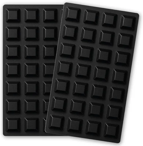 Miniatura 16 de Pies de goma negras (paquete de 53) almohadillas autoadhesivas – Parachoques cuadrados altos adhesivos para electrónica, altavoces, laptop, Negro