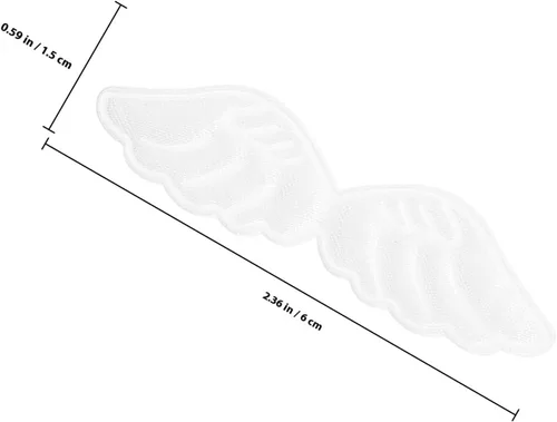 Miniatura 2 de Kichvoe 30pcs White Angel Wing Embroidery Appliques DIY Clothes Accessories Sewing Patches for Garment Decoration and Repair