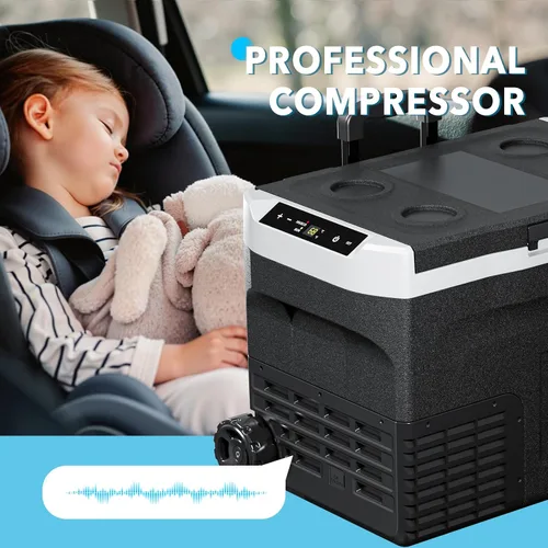Miniatura 7 de DOGHLY Refrigerador de 12 voltios, enfriador portátil de 42 cuartos de galón de -4 ℉ a 68 ℉, refrigerador de automóvil con compresor de 12 V/24 V CC