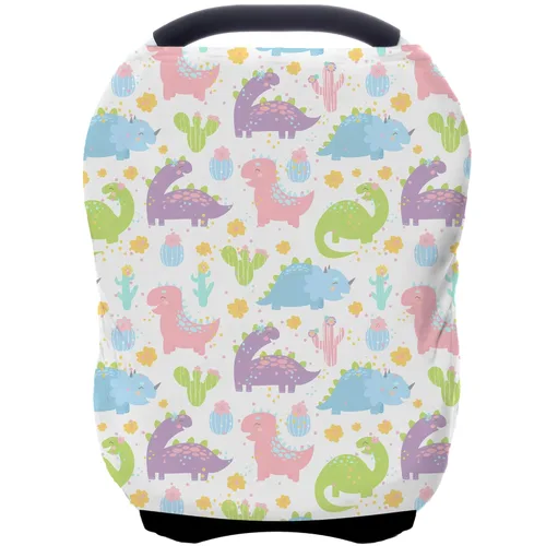 Miniatura 16 de Fundas de asiento de automóvil para bebés – Funda de lactancia multiusos, toldo para asiento de automóvil, fundas de lactancia, bufandas de Gris a