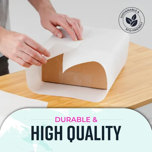 Miniatura 5 de Bryco Goods Papel de regalo blanco de 18 x 1200 pulgadas (100 pies), rollo de papel kraft para pintura, dibujo, pancarta, tablón de anuncios, uso