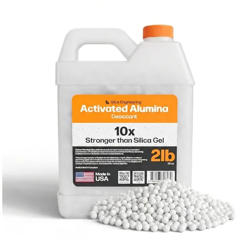 Slice Engineering (0.91kg) Desecante de Alúmina Activada | 10 Veces Más Potente Que el Gel de Sílice | Recargable Indefinidamente | Previene