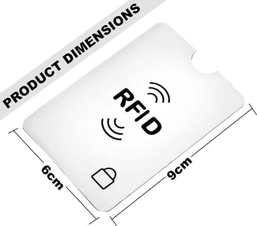 Miniatura 27 de SaiTech IT Juego de 10 fundas de bloqueo RFID, la mejor manera de proteger tus tarjetas del robo electrónico, diseño duradero, ligero y compacto