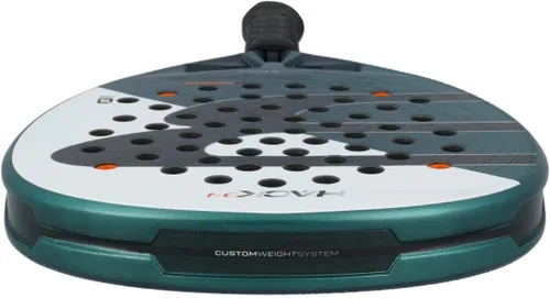 Miniatura 9 de BULLPADEL Pala de pádel HACK 04 Paquito Navarro Pala Padel Profesional en Forma Diamante TriCarbon 3D & MultiEva Core Aerodinámica Canal Total