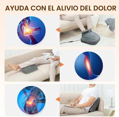 Miniatura 5 de Snailax Shiatsu - Masajeador de pies con calor, máquina eléctrica de masaje de pies para neuropatía, fascitis plantar, calentadores de pies