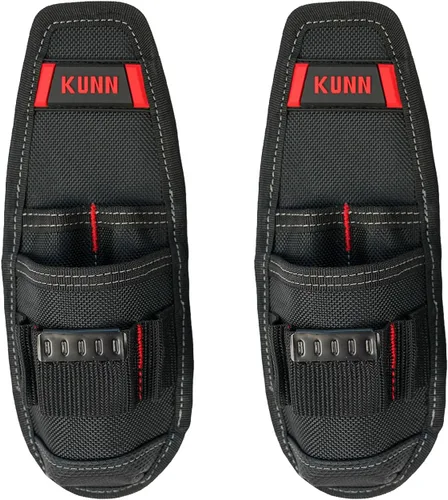 KUNN Soporte de herramientas de construcción Pequeña bolsa de herramientas de electricista para cinturón de herramientas Rojo-2 paquetes