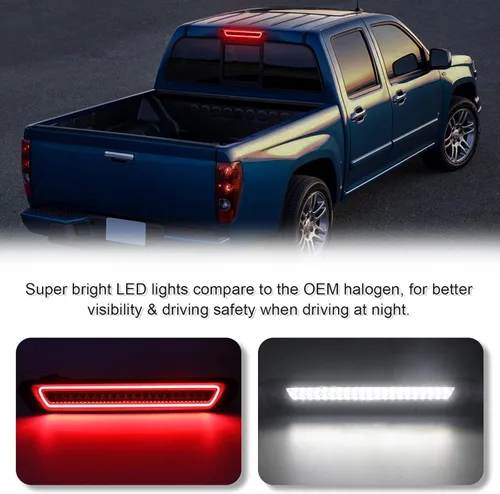 Miniatura 2 de Tercera luz de freno LED compatible con Colorado & Canyon 2004-2012 lente ahumada lámpara de carga trasera luz de freno de montaje alto