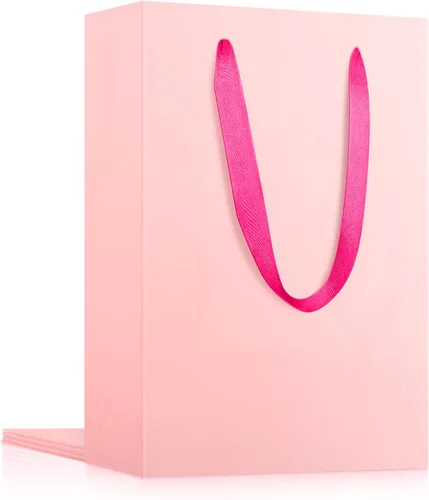 Miniatura 32 de EUSOAR Bolsas de compras de papel con asas, paquete de 25 bolsas pequeñas de papel kraft de 5.9 x 2.3 x 7.8 pulgadas, bolsa de mercancía