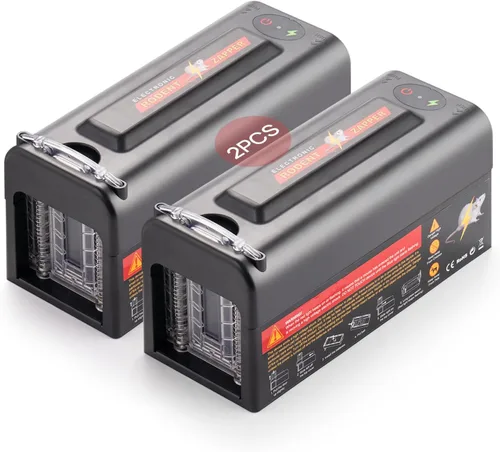 Miniatura 8 de Trampa eléctrica para ratas, trampa para ratones en interiores, potente voltaje que mata instantáneamente ratas y ratones, exterminador de roedores