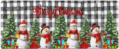 Miniatura 7 de Tapete de baño de Navidad con muñeco de nieve para bañera, antideslizante, de secado rápido y absorbente, con tierra de diatomeas, para fregadero