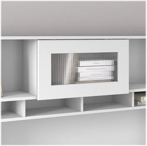 Miniatura 8 de Bush Furniture Cabot - Escritorio para computadora en forma de L con gabinete, 60W, en lino blanco roble