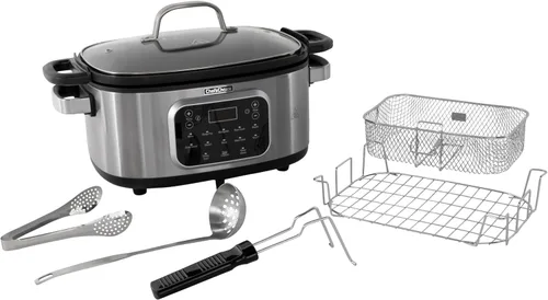 Miniatura 8 de Chef'sChoice Multicooker, recipiente antiadherente multiusos de gran capacidad de 6 cuartos y control de temperatura variable con mantener el calor