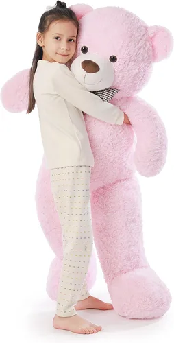 Miniatura 3 de Poutmac Oso de peluche grande de 4 pies suave y gigante para novia, mujeres, niños, para San Valentín, Navidad, cumpleaños