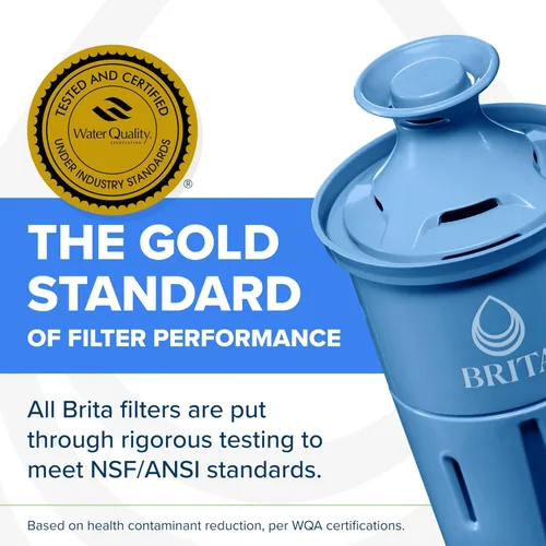 Miniatura 6 de Jarra de filtro de agua Brita, filtro Everyday Elite, elimina el 99% del plomo, incluye 1 filtro, capacidad de 10 tazas, color blanco