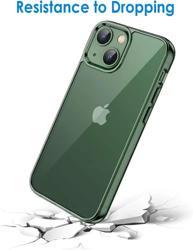 Miniatura 6 de JETech - Funda para iPhone 13 de 15,5 cm, cubierta de goma a prueba de golpes que no se pone amarilla, parte trasera transparente antiarañazos