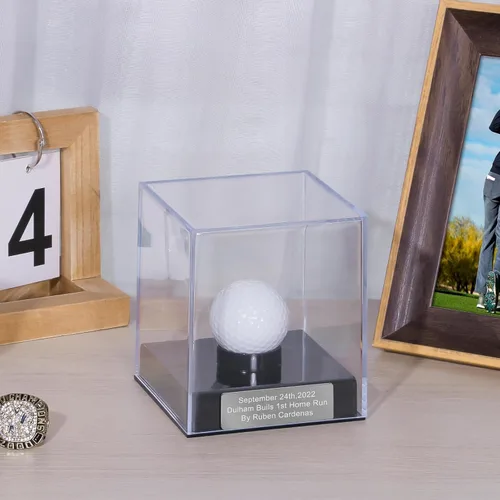 Miniatura 3 de Estuche de exhibición de pelotas de golf personalizado, vitrina de pelotas de golf con grabado, recuerda tu bola especial en uno, exhibición