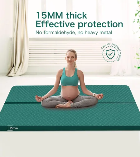 Miniatura 7 de nuveti Tapete Grande para Ejercicios - Tapete de Yoga de 15mm/20mm/30mm de Grosor Tapete de Ejercicios para Fitness, Yoga, Pilates, Estiramientos