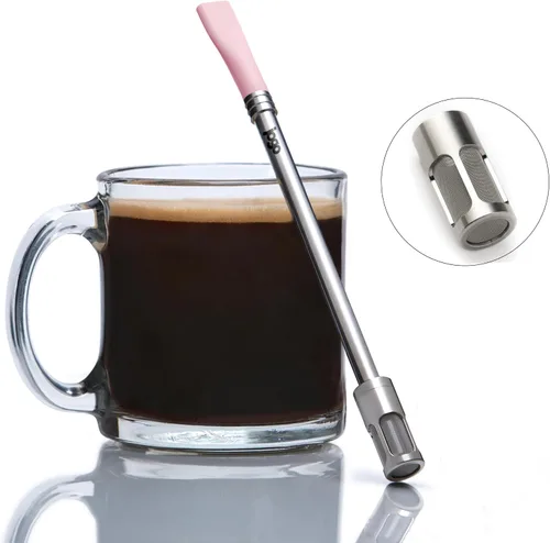 Miniatura 11 de JoGo - La pajita original para preparar café y té - Cafetera portátil - Filtro de acero inoxidable de una sola porción - Función de filtro