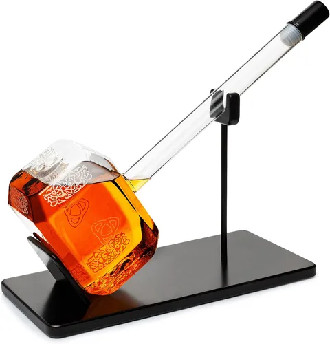 Miniatura 5 de Regalos vikingos para hombres, papá, padre: decantador grande de whisky y vino Thor Mjölnir, regalo de cumpleaños nórdico de hija, hijo, esposa