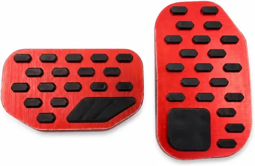 Miniatura 24 de Accesorios interiores personalizados para Nissan Sentra 2020 2021 2022, cubiertas de pedal de acelerador de gas de aleación de aluminio, Rojo