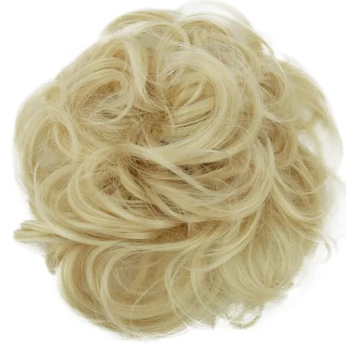 Miniatura 22 de CAISHA Postizo Grande Scrunchy Recogido Peinado Nupcial Rizado Moño Despeinado Marrón Chocolate Oscuro G2E