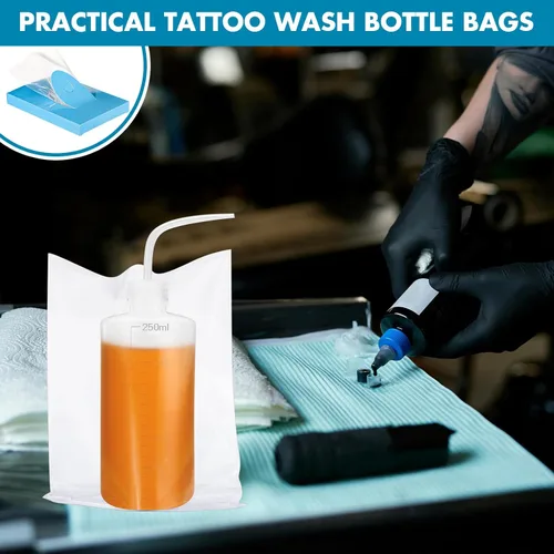 Miniatura 6 de Harloon 500 bolsas desechables para botellas de tatuaje, bolsas de plástico desechables de 6 x 8 pulgadas para suministros de limpieza (transparente)