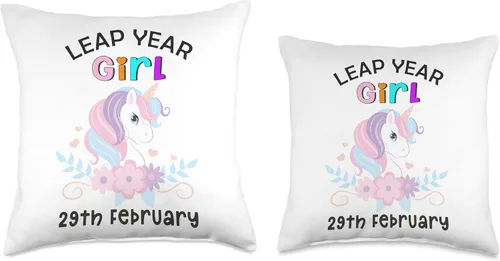 Miniatura 3 de Almohada de unicornio de cumpleaños para niña del año bisiesto 29 de febrero