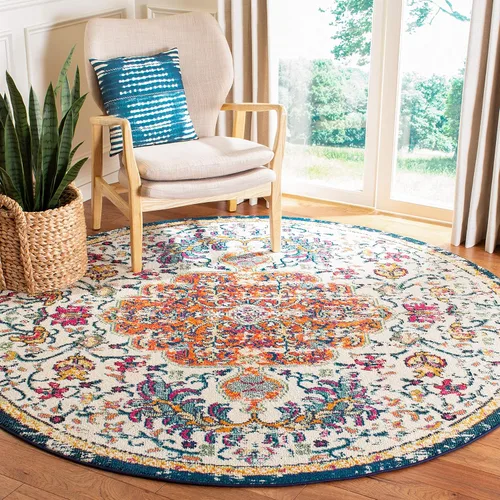 Miniatura 38 de SAFAVIEH Colección Madison MAD447B - Tapete bohemio con medallón antiguo y elegante, no desprende pelusa, para la sala, dormitorio, comedor
