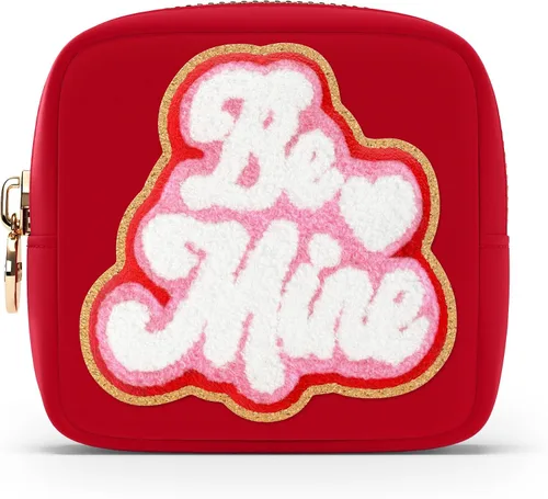 Miniatura 18 de BE MINE - Bolsa de maquillaje de San Valentín, bolsa de viaje para cosméticos y neceser, bolsa de nailon con cremallera, lindo organizador