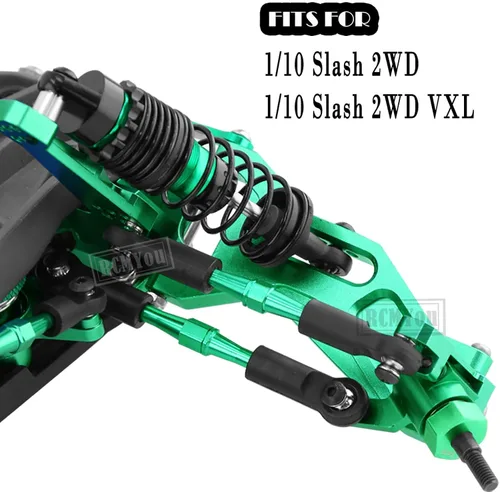 Miniatura 2 de Pieza de actualizaciones para 1/10 Slash 2WD/Slash 2WD VXL, aleación Big Bore RC amortiguador de choques, brazo de suspensión delantero trasero
