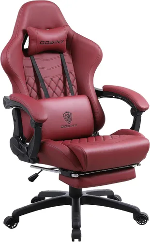 Miniatura 18 de Dowinx Silla de Juego Grande y Alta, Sillas de Videojuego con Reposapiés, Sillas de Juego de PC para Adultos - Silla Gamer Ergonómica Reclinable