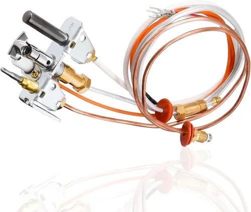 Criditpid Conjunto piloto de gas natural (NG) 446-510A para chimeneas de gas real Heat-N-Glo, piezas de repuesto de montaje piloto de pie para