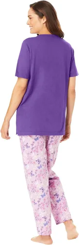 Miniatura 3 de Dreams & Co. Conjunto de pijama para mujer con estampado de talla grande