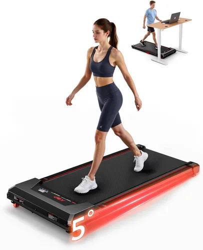 Alfombra de Caminar con Inclinación, XBD - Caminadora para Debajo del Escritorio para Hogar y Oficina Pequeña, 2.5HP de Bajo Ruido, Portátil con