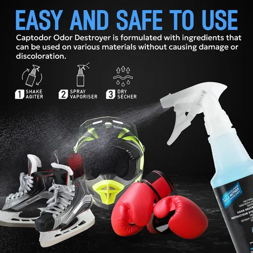 Miniatura 5 de Sports Gear - Espray para destructor de olores (16.9 onzas líquidas (paquete de 1)) – Spray eliminador de olores y desodorante – Aerosol
