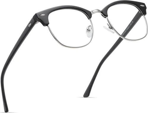 Miniatura 22 de Gafas de Luz Azul para Mujer/Hombre Gafas de Computadora de Luz Azul para Mujeres/Hombres A04-cristal marco plateado